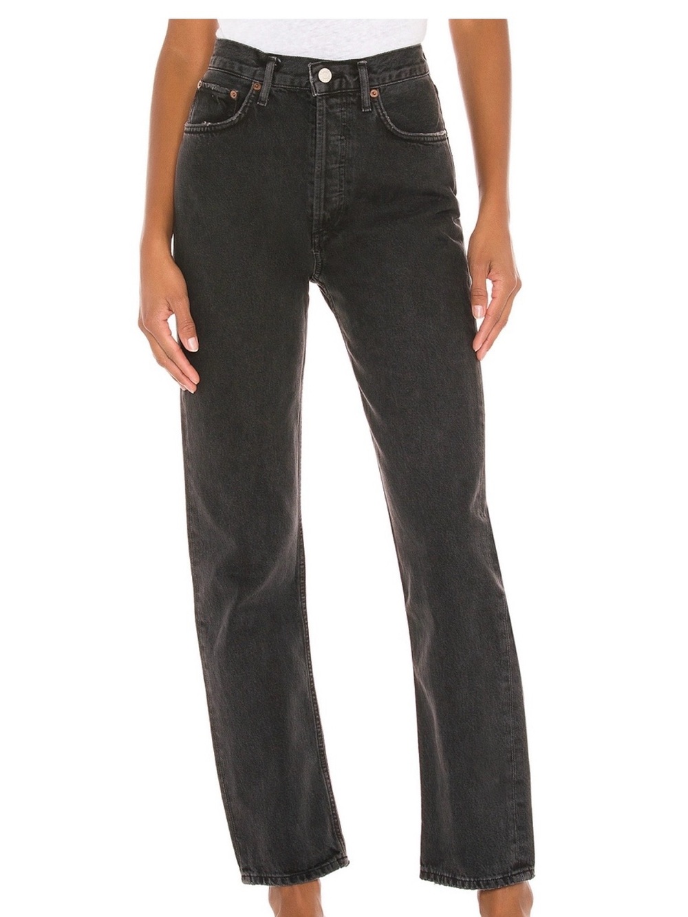 Agolde 90’s Pinch Waist Jeans in Black Tea